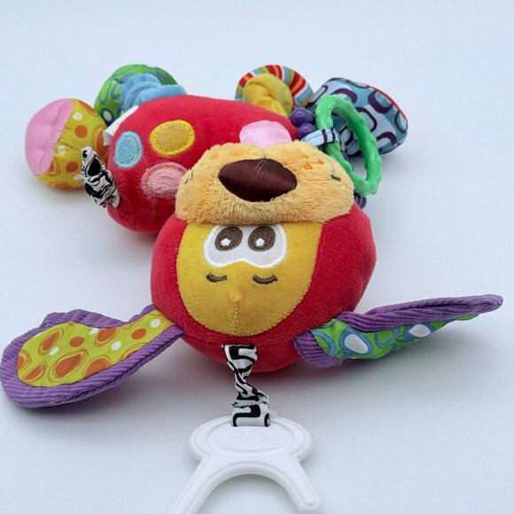 Colorful Plush Puppy Toy With Teething Rings & Rattles For Babies - Picture 4 of 4